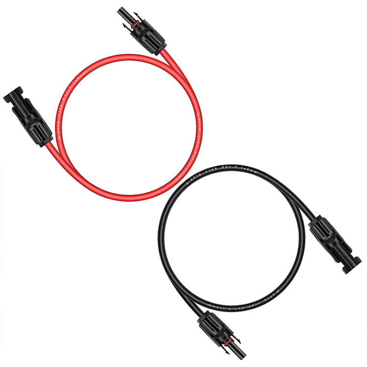 UV प्रतिरोधी मौसम प्रतिरोधी 3 फुट 10AWG फोटोभोल्टिक तार